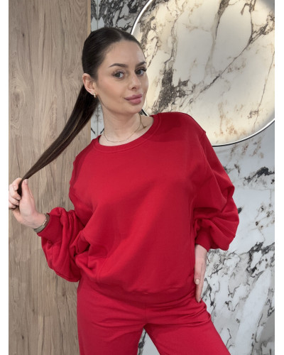 Bluza z bufiastym rękawem By o la la...! red kiss