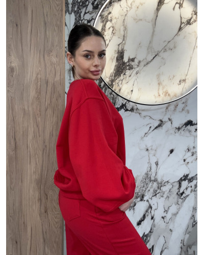 Bluza z bufiastym rękawem By o la la...! red kiss