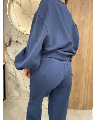 Bluza z bufiastym rękawem By o la la...! denim