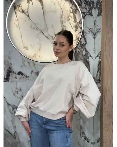 Bluza z bufiastym rękawem By o la la...! nude