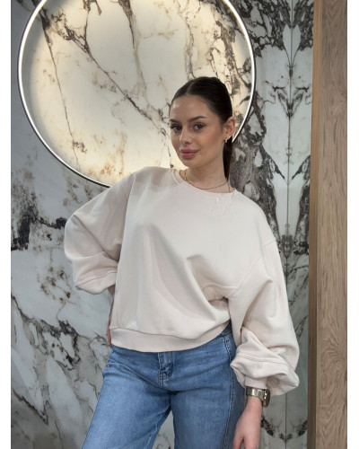 Bluza z bufiastym rękawem By o la la...! nude