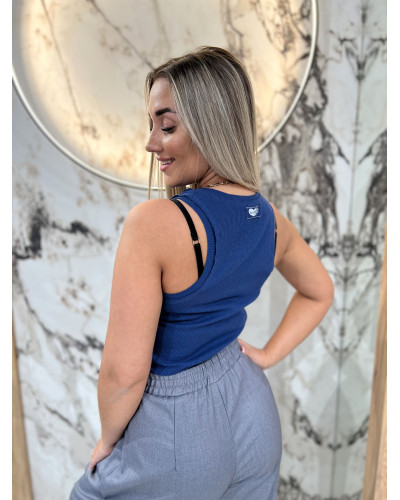 Bokserka z przeszyciem By o la la...! denim