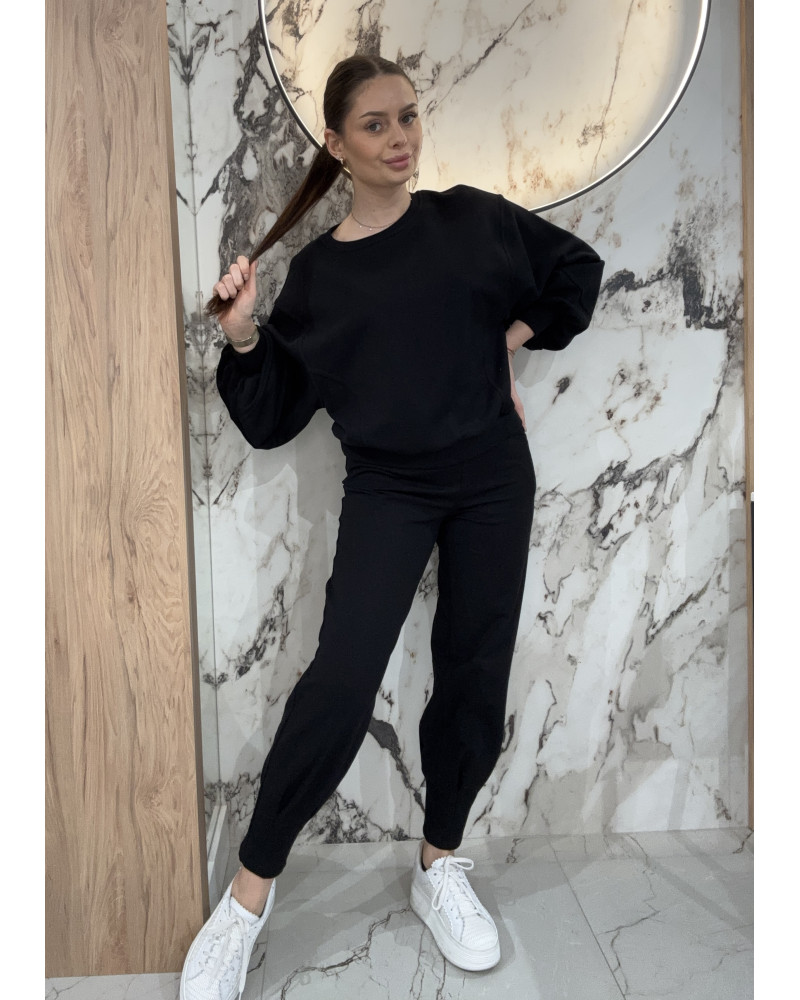 Bluza z bufiastym rękawem By o la la...! czarna