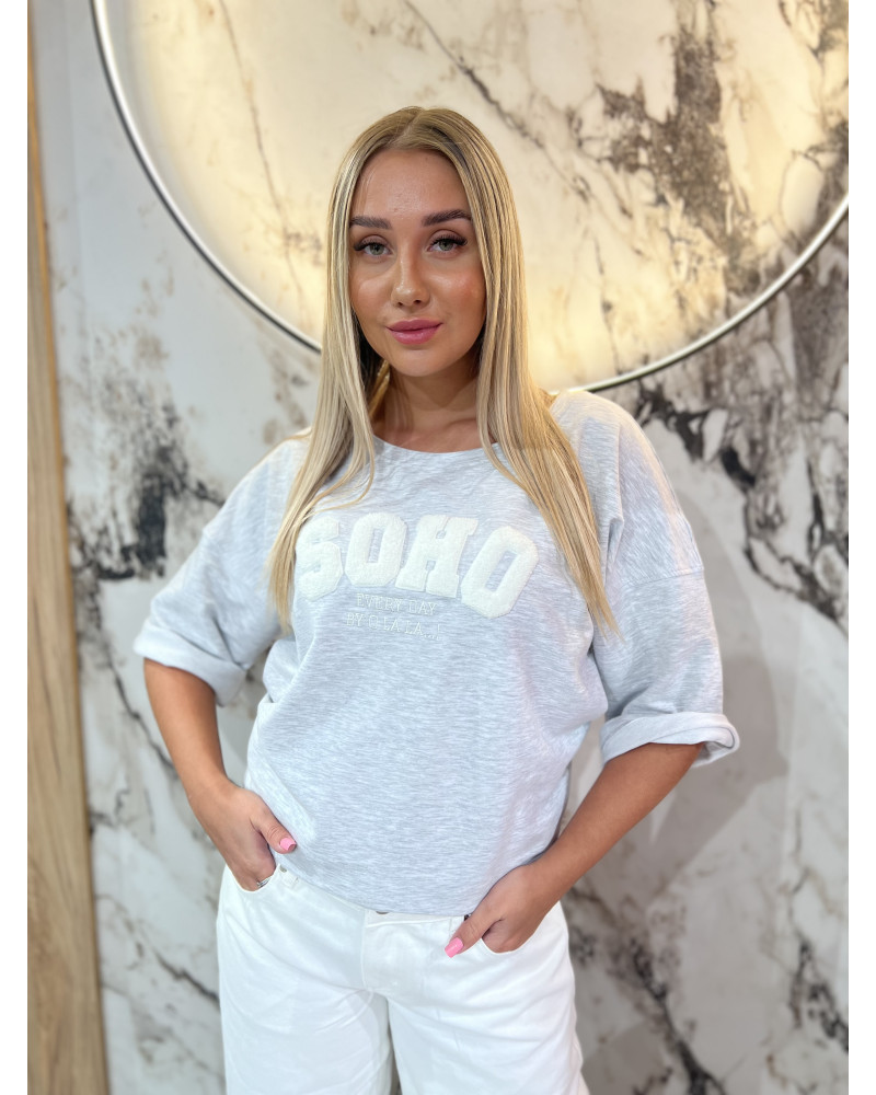 T-shirt SOHO By o la la...! szary melanż
