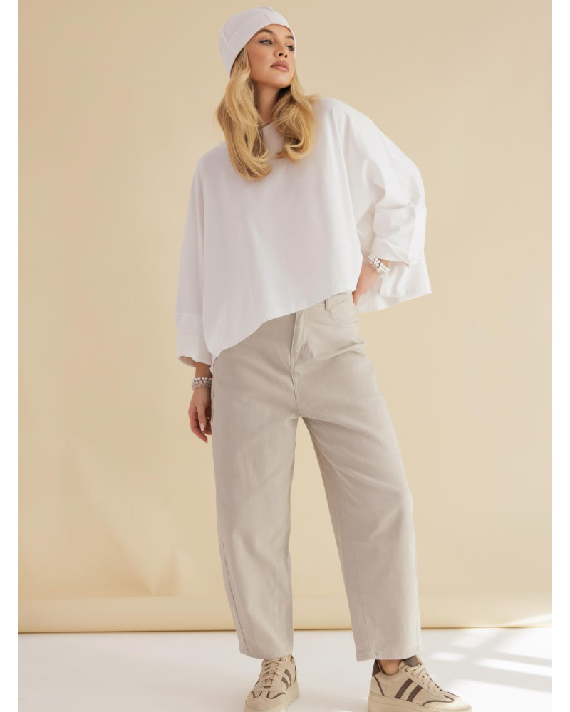 Spodnie jeansowe balony By o la la...! nude