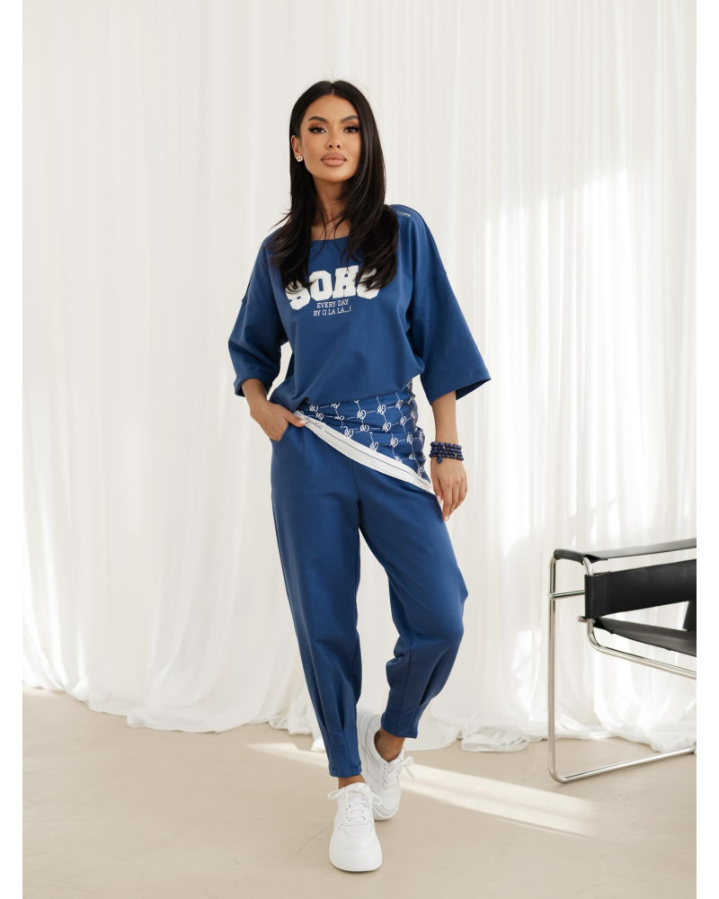 Spodnie dresowe z wywijaną gumą By o la la...! denim