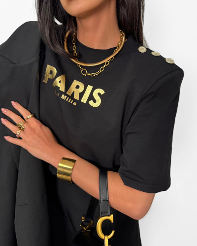 T-Shirt La Milla Paris czarny