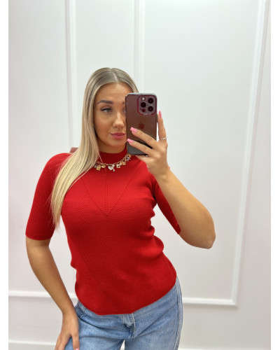 Półgolf prążkowany By o la la...! red kiss