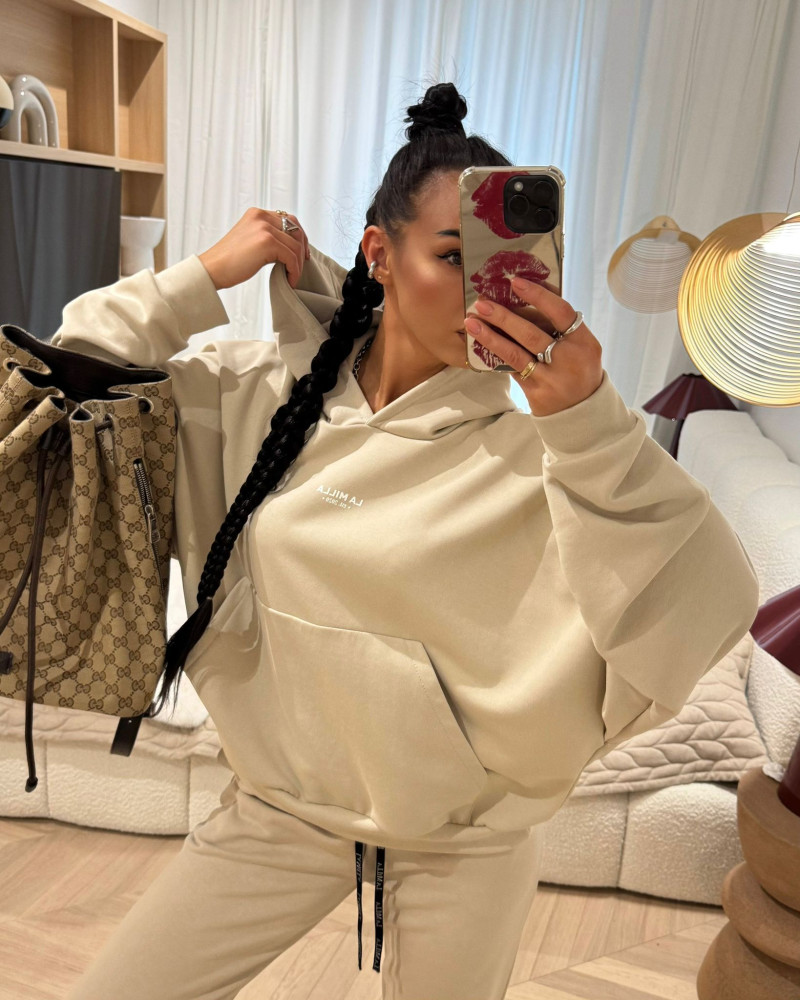 Bluza z kapturem La Milla beżowa