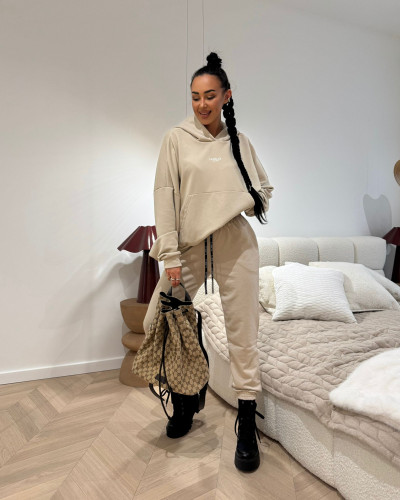 Bluza z kapturem La Milla beżowa