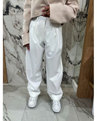 Spodnie drelichowe balony By o la la...! białe