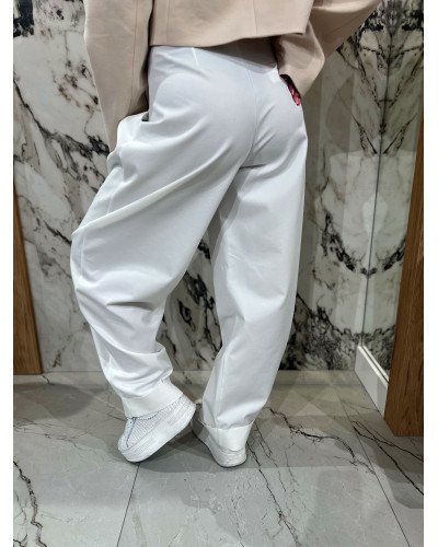 Spodnie drelichowe balony By o la la...! białe