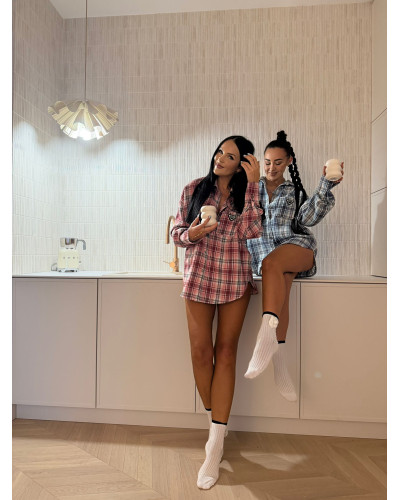 Koszula flanelowa La Milla niebiesko granatowa