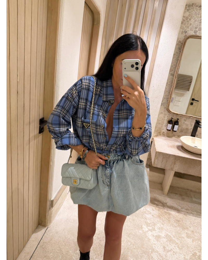 Koszula flanelowa La Milla niebieska