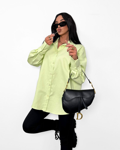 Koszula jeansowa La Milla Club limonka