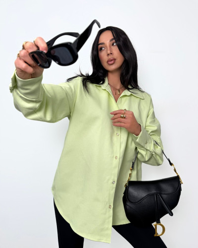 Koszula jeansowa La Milla Club limonka