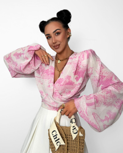 Koszula wiązana La Milla dior różowa