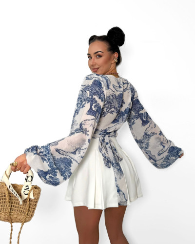 Koszula wiązana La Milla dior granat