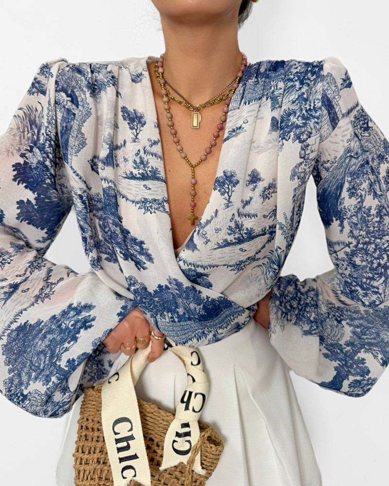 Koszula wiązana La Milla dior granat