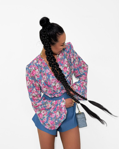 Koszula wiązana La Milla w kwiaty