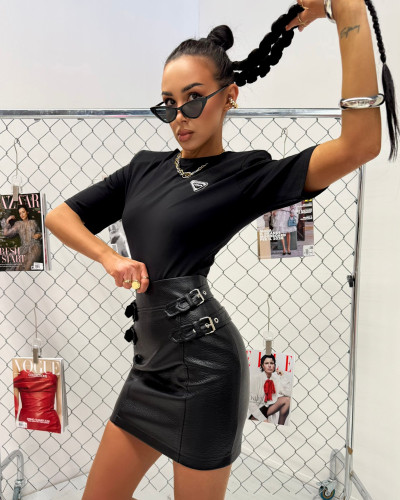 Spódniczka z klamrami La Milla czarna