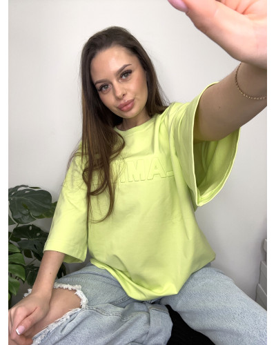 T-shirt oversize La Milla limonkowy