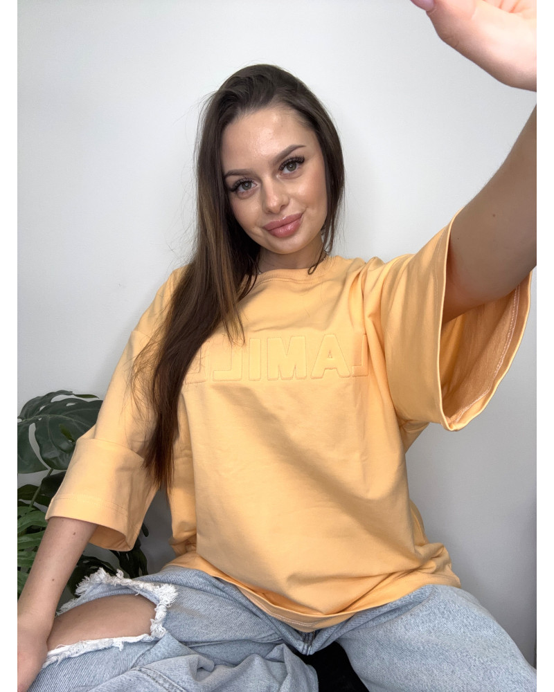 T-shirt oversize La Milla pomarańczowy