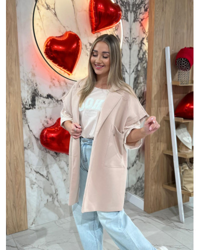 Kamizelka dresowa By o la la...! beżowa