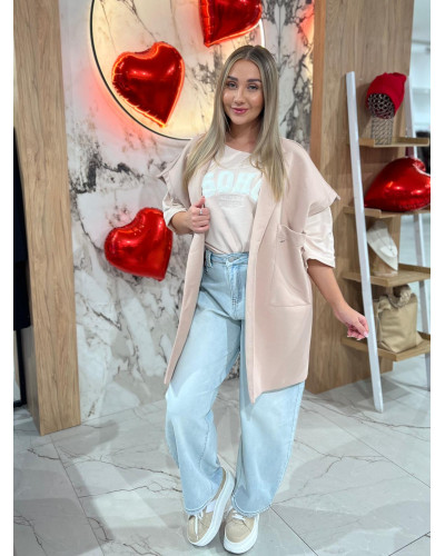 Kamizelka dresowa By o la la...! beżowa