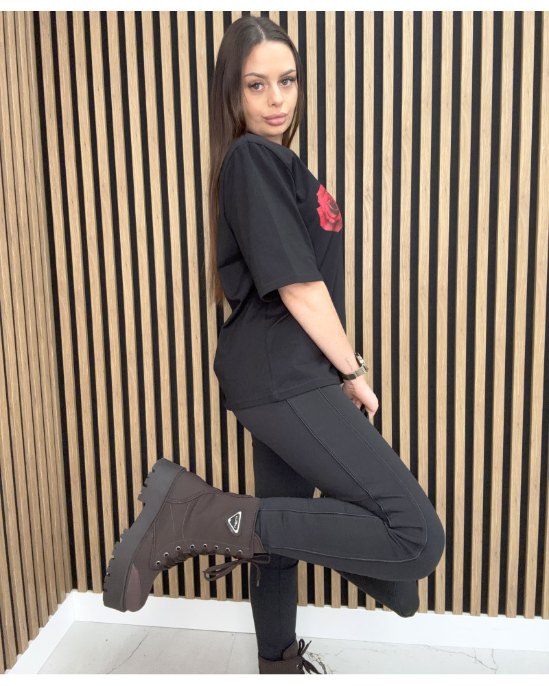 Legginsy z lamówką La Milla czarne