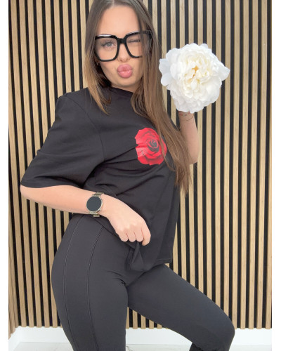 Legginsy z lamówką La Milla czarne