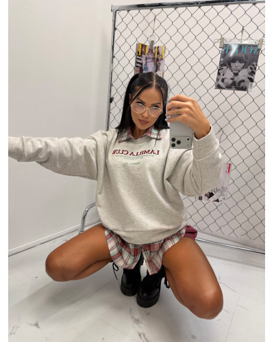 Bluza La Milla Club szary melanż