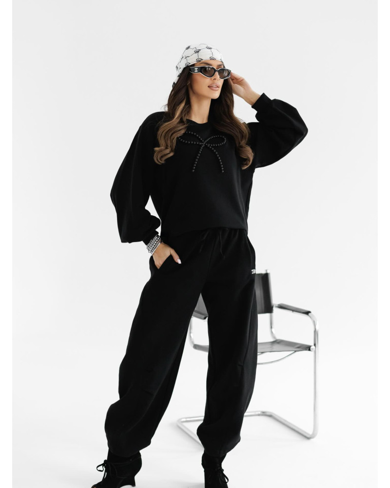 Spodnie dresowe ze stoperami By o la la...! czarne