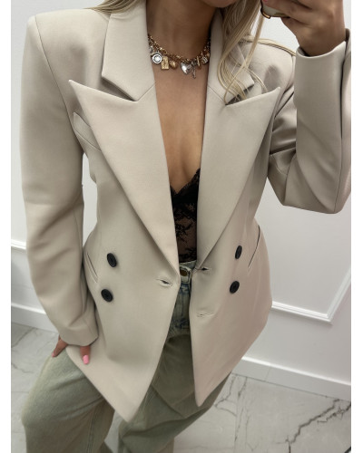 Marynarka taliowana EMO beżowa