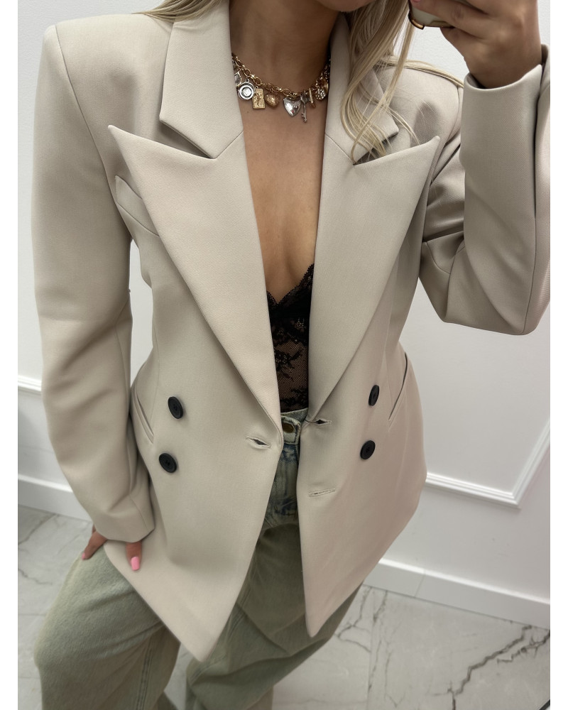 Marynarka taliowana EMO beżowa