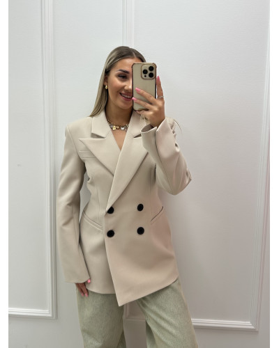 Marynarka taliowana EMO beżowa