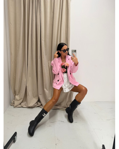 Marynarka dwurzędowa La Milla różowa