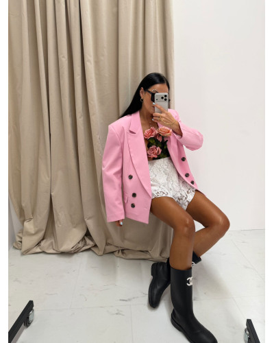 Marynarka dwurzędowa La Milla różowa