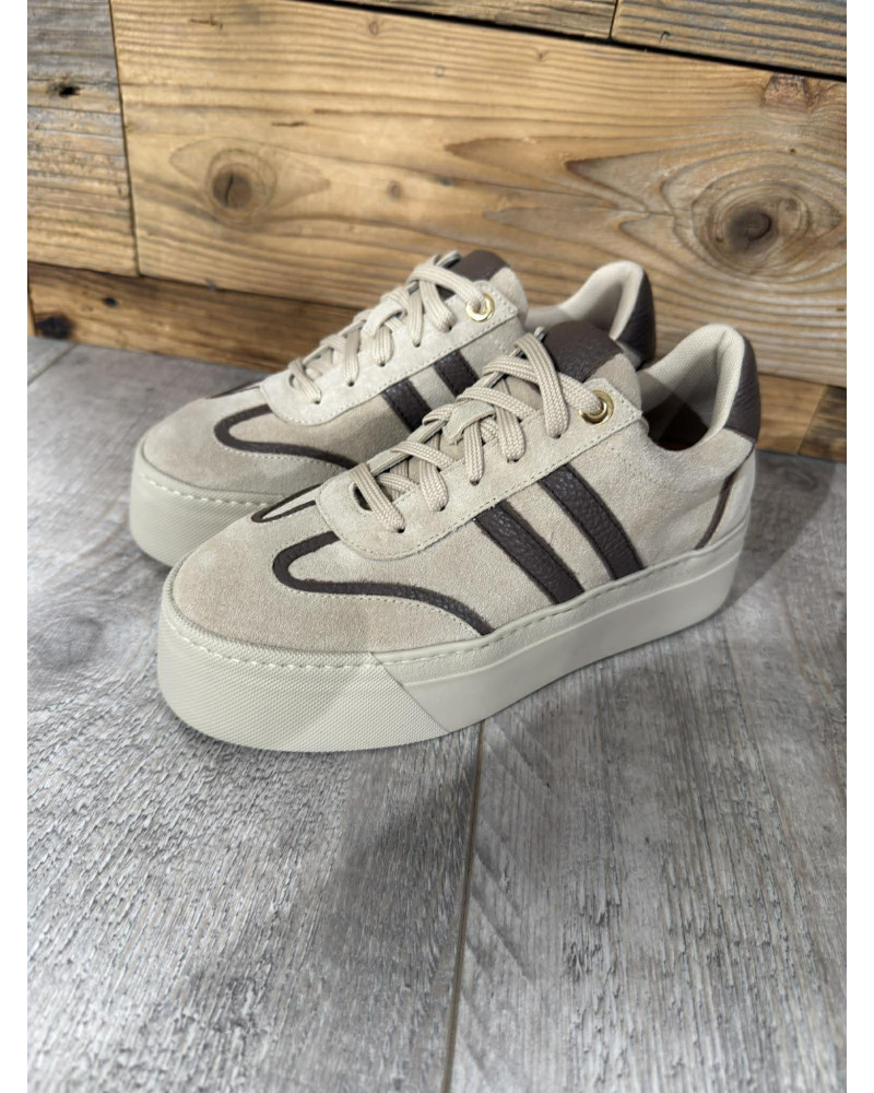 Sneakersy By o la la...! beżowo kakowe