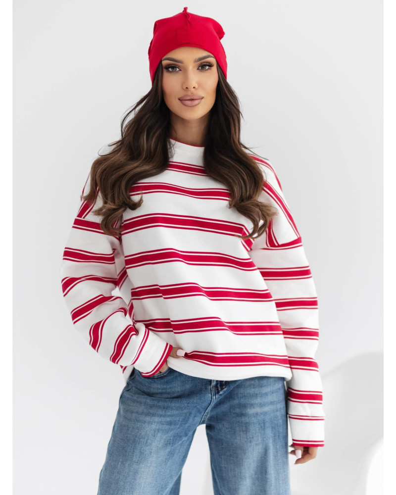 Bluza w paski By o la la...! red kiss