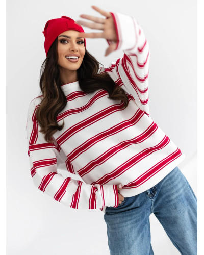 Bluza w paski By o la la...! red kiss