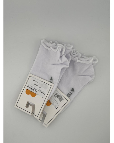 Skarpetki z falbanką By o la la...! białe