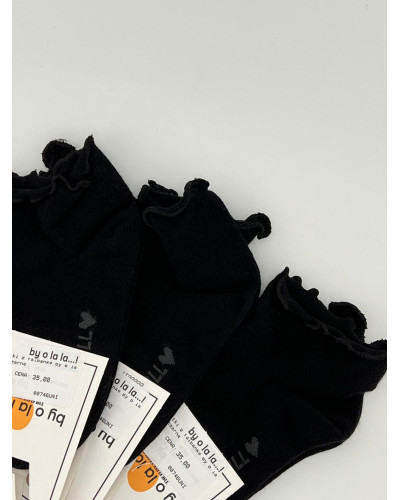 Skarpetki z falbanką By o la la...! czarne