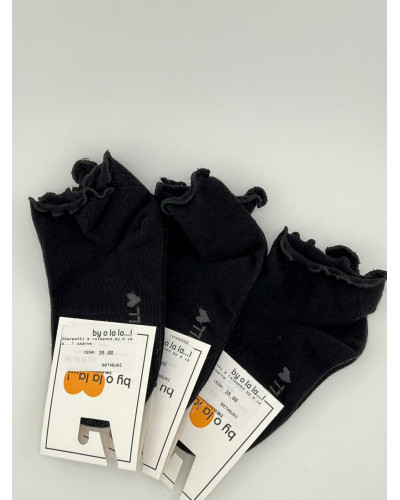 Skarpetki z falbanką By o la la...! czarne