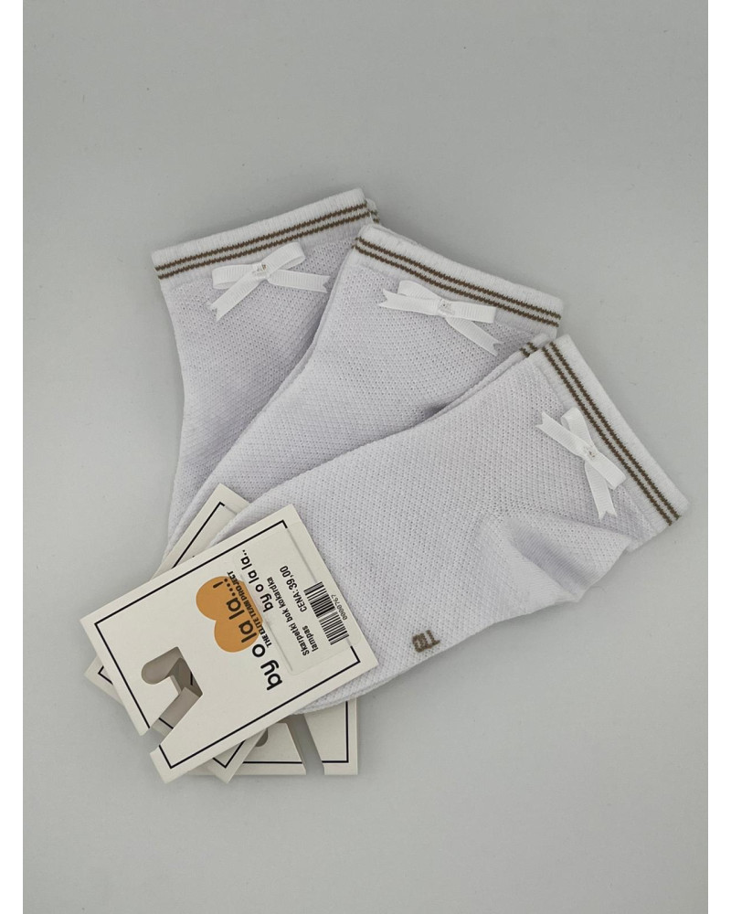 Skarpetki kokardka By o la la...! białe