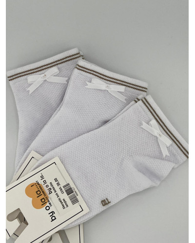 Skarpetki kokardka By o la la...! białe