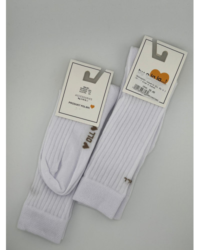 Skarpetki prążkowane OLL By o la la...! białe z kakao