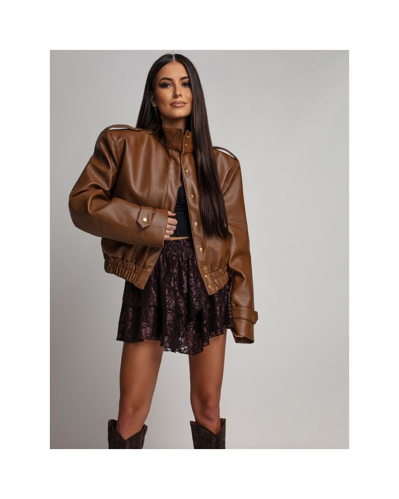 Bomberka z ekoskóry La Milla camel