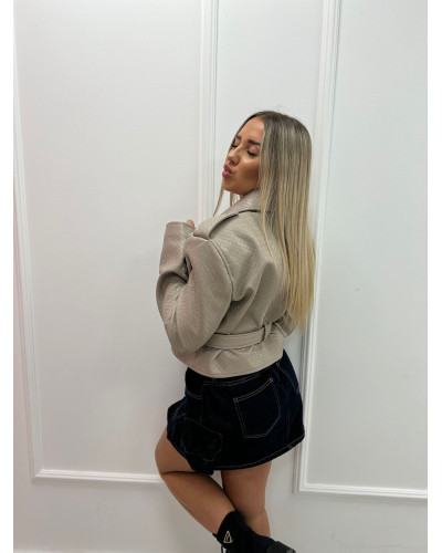 Ramoneska z paskiem La Milla beżowa