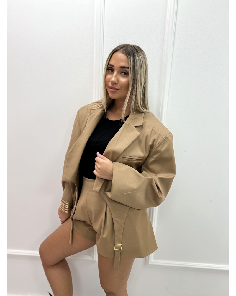 Spodenki materiałowe motylki La Milla camel